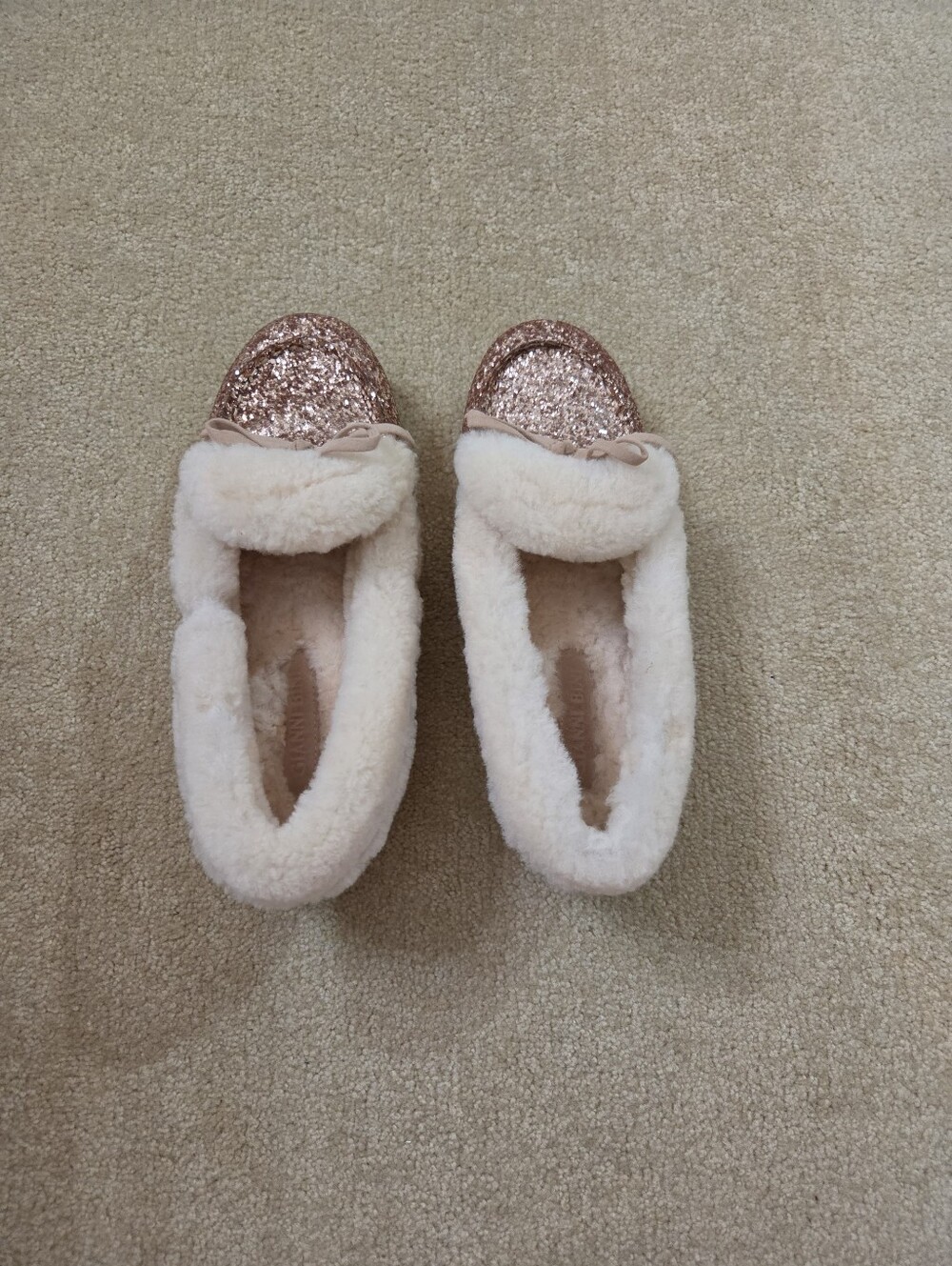Rose Gold Sparkly Women's Slippers